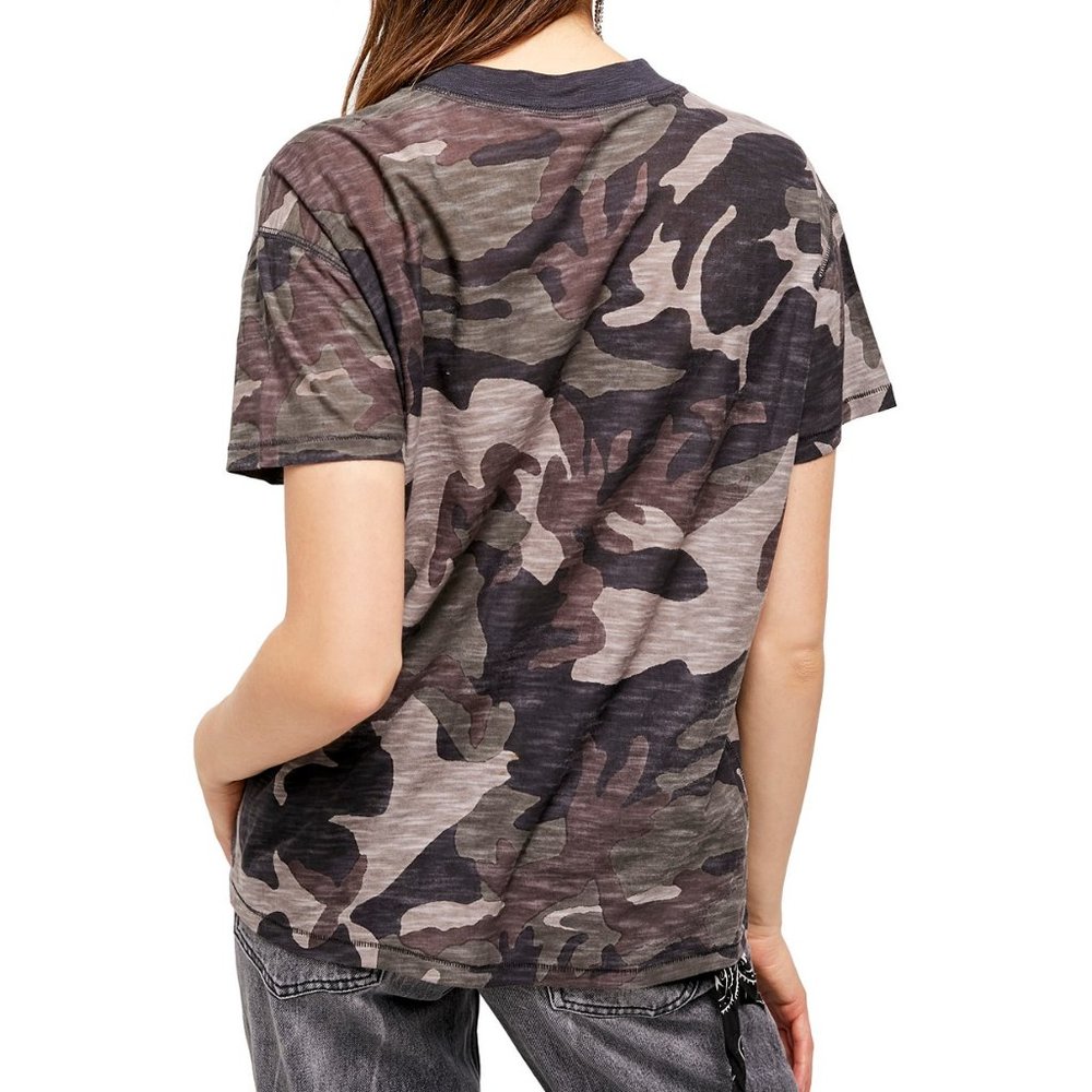 We The Free Maybelle T-Shirt Black Combo Camo Ships Same Day - Picture 3 of 8